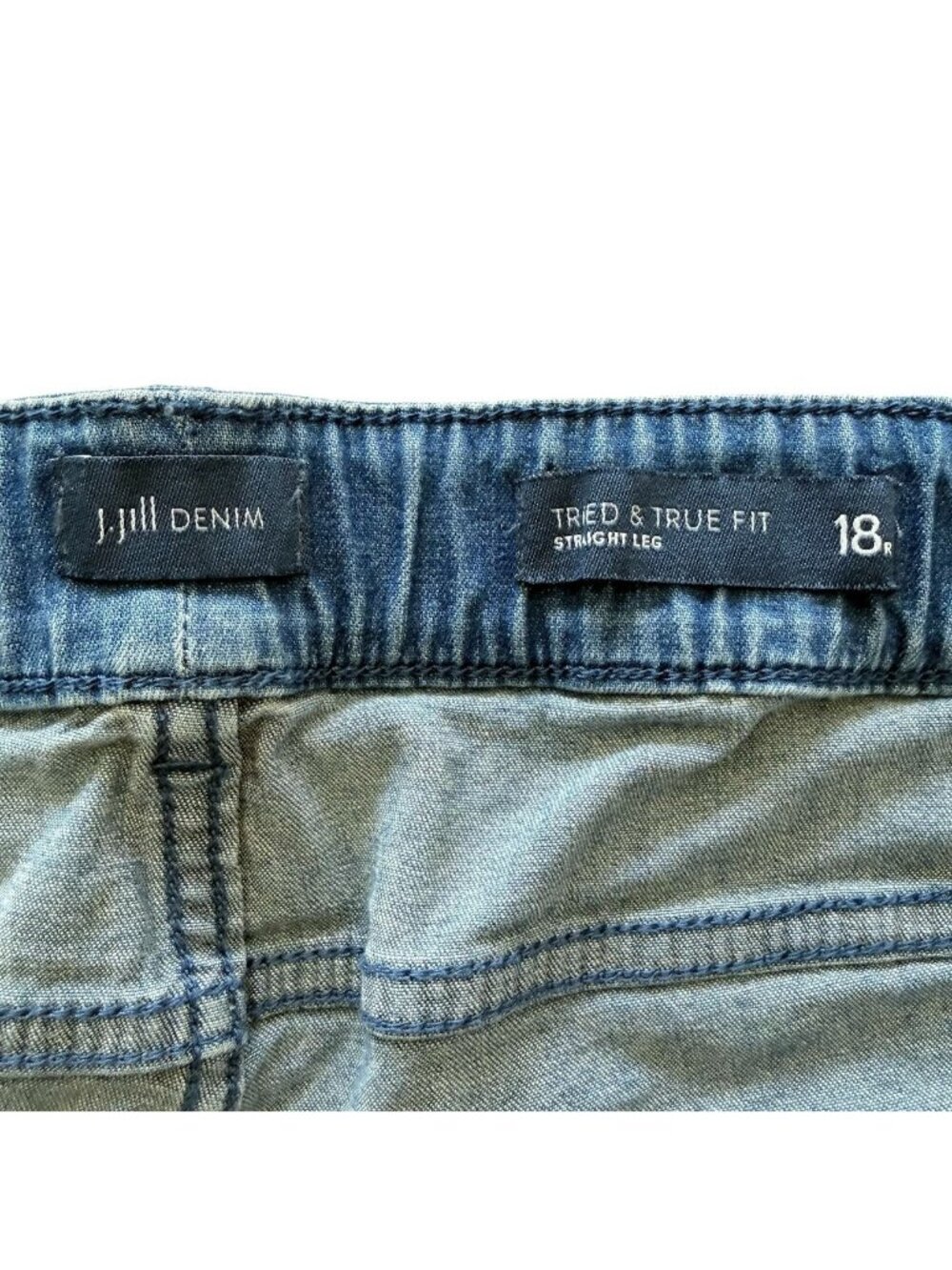 J. Jill Jeans Size 18R Tried True Fit Womens Straight Light Wash Plus 38 x 31 - Picture 9 of 16